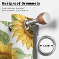 thumbnail image 2 of Summer Sunflowers Outdoor Curtains for Patio Waterproof, Leaf Countryside Floral Plants Botanical Grommet Curtains for Porch Outside Privacy Drape for Gazebo Garden Pergola, 1 Panel, 54x108in, 2 of 9