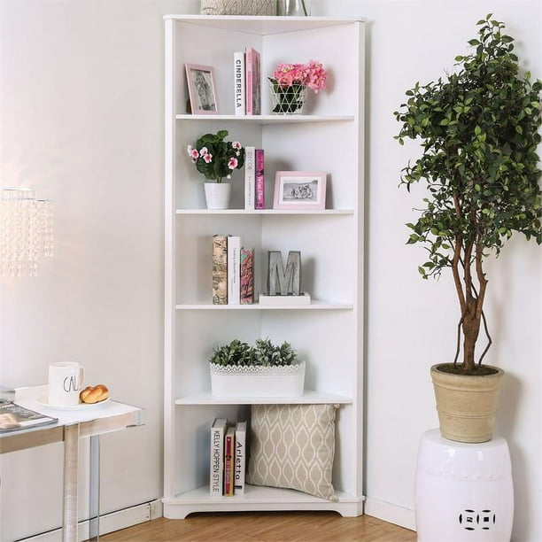 Furniture of America Lucy Contemporary Wood 6 Tier Corner