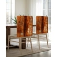 thumbnail image 5 of nqOlkjepod Burnt Orange Chair Covers Set of 8, Decorative Chair Back Cover, Retro Oil Painting Modern Abstract Art Aesthetics Dining Room Chair Slipcovers Removable Chair Protectors Covers for Party, 5 of 7