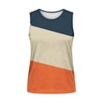 thumbnail image 4 of Uootdi Women's Activewear Color Block Back Split Sleeveless Solid Tops Running Style Soft Stretchy Slim Fit Shirts Gift, 4 of 6