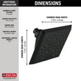 thumbnail image 3 of Delta H2Okinetic 5-Setting Angular Modern Raincan Shower Head - 52664-BL - Matte Black, 3 of 11