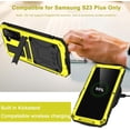 thumbnail image 4 of Compatible Samsung Galaxy S23 Plus 5G Case with Screen Protector & Strap,6ft Drop Tested Military Heavy Duty Protective Metal Case for Samsung S23+ Case Galaxy S23 Plus Phone Case Men Yellow, 4 of 14