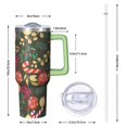 thumbnail image 2 of Christmas Holiday Snowman Stainless Steel 40oz Tumbler, Insulated Coffee Cup with Handle and Straw, Winter Gift Water Bottle for Men Women, 2 of 4
