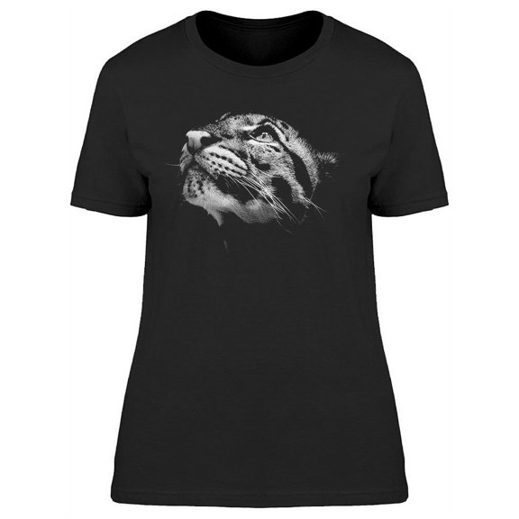 Leopard Face Looking Up T-Shirt Women -Image by Shutterstock, Female x-Large