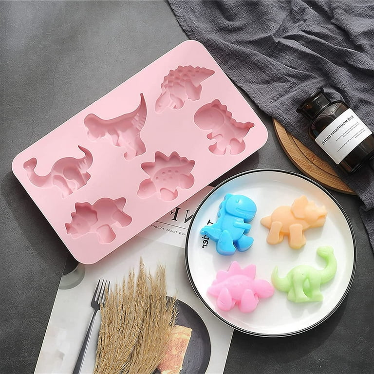 2Pcs Dinosaur Jello Mold, Dinosaur Soap Molds for Making, Jello Molds for  Kids, Dinosaur Cake Pan Candy Molds Silicone Cake  Decoration(Pink&Gray),,F117453 