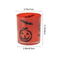 thumbnail image 3 of Yhmxh Halloween White Frosted Glass Votive Candle Holder, Jack-O'-Lantern & Bat Design Tealight Cup, Spooky Cute Halloween Decor for Table Centerpieces, Fireplace, Party, and Fall Home Decor, 3 of 6