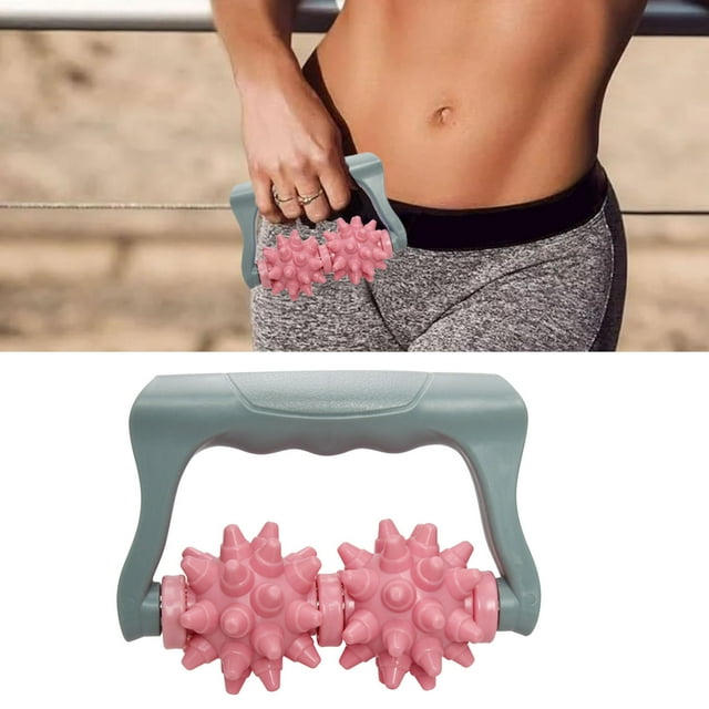 Cellulite Massager Roller Wheel Deep Tissue Muscle Massage Tool with Ergonomic Handle for Body Neck Leg Pressure Myofascial Release