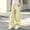 Yellow, variant on Women's Elastic-Waist Wide-Leg Pants, Smooth Drawstring and Fine Side Seam Stitching for Stylish Streetwear Outfits Yellow L