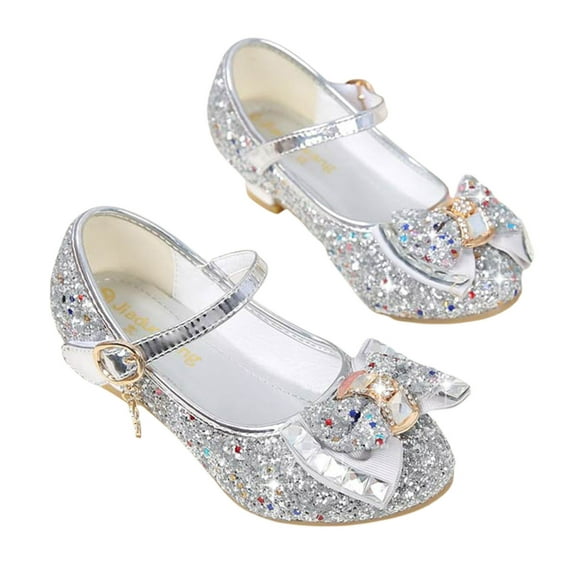 FAROOT Filles Chaussures Robe Marie Jane Bowknot Mariage Fête Demoiselles d'Honneur Chaussures Paillettes Princesse Chaussures