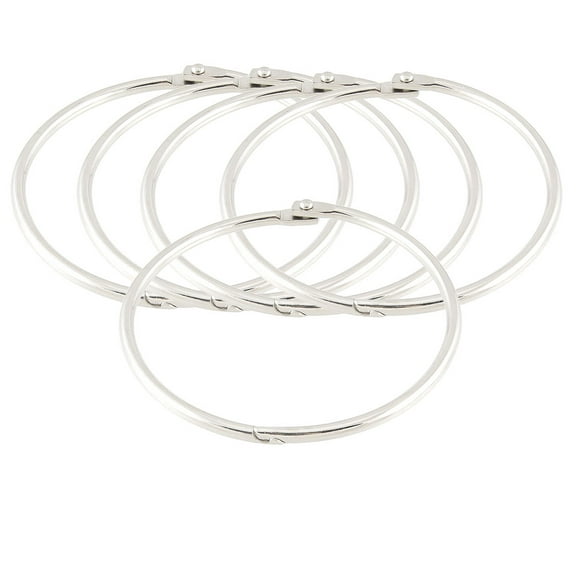 Unique Bargains Loose Leaf Binder Rings, 3.3 Inch 5 Pack Metal Binder Rings, Large Binder Rings, Use for Book Rings, Key Rings, Craft Rings, Scrapbook Rings for Home