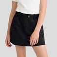thumbnail image 3 of OGLCCG Girls Cargo Mini Skirts Teens Summer Elastic Waist Pencil Skirts with Pockets Trendy Cotton Casual Bodycon Y2k Skirts 3-14 Years, 3 of 5