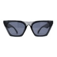 thumbnail image 1 of Womens Mod Flat Top Cat Eye Retro Fashion Sunglasses Slate Black, 1 of 4