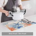 thumbnail image 5 of Summer Ocean Starfish Coral Placemats Set of 4,Wipeable Washable Table Mats for Dining Tables, Blue Sea Creature Retro Linen Place Mats for Kitchen Event Party Tabletop Decor, 5 of 9