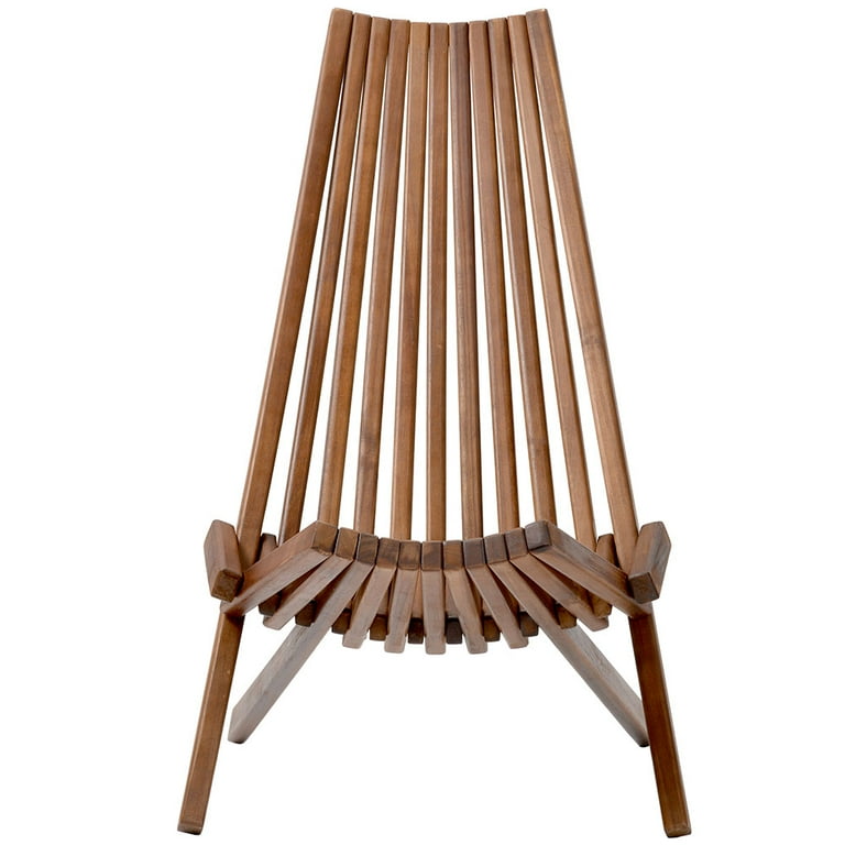 Clevermade tamarack low profile acacia 2024 wood lounge folding wooden outdoor chair