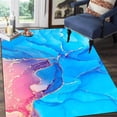 thumbnail image 2 of Turquoise Contemporay Multicolor Pattern Abstract Area Rug for Living Room 3'x4' Soft Thick Bedroom Runner Rug Washable Dining Kitchen Floor Throw Rug Home Office Hallway Doormat Outdoor Rug, 2 of 6