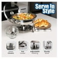 thumbnail image 2 of Round Chafing Dish 5 QT Buffet Servers and Warmers, Chaffing Servers with Covers, Catering, Chafer, Folding Stand, Food Warmer for Parties Buffets (1,5 Quart), 2 of 6