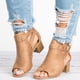 thumbnail image 2 of Sandalias con hebilla de tacón grueso de ante de talla grande para mujer Zapatos de boca de pez con cabeza redonda Wmkox8yii shjk421, 2 of 4
