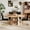 Black1, variant on KATBOC 5-Piece Farmhouse Dining Set, 59in Oval Table with Storage Shelf & 4 Upholstered Chairs, Space Saving for Small Kitchen/Dining Room, Black1