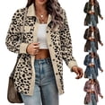 thumbnail image 3 of Aellinatey Women's Corduroy Shirt Jacket Casual Leopard Print Button Long Sleeve Coat, 3 of 19