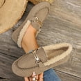 thumbnail image 6 of Wowcloth Women's Fashion Casual Winter Slip-On Shoes – Comfortable Fleece Lined Round Toe Solid Color for Everyday Wear, 6 of 9