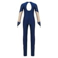 thumbnail image 2 of Zaldita Girls Rhinestone Gymnastic Jumpsuit One Piece Full Body Long Sleeve Gymnastics Leotards Dance Bodysuit for Kids Navy Blue 16, 2 of 7