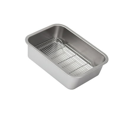 

Homeex 304 Stainless Steel Dish Strainer Frying Basin Draining Vegetable washing basin C 45x35x7