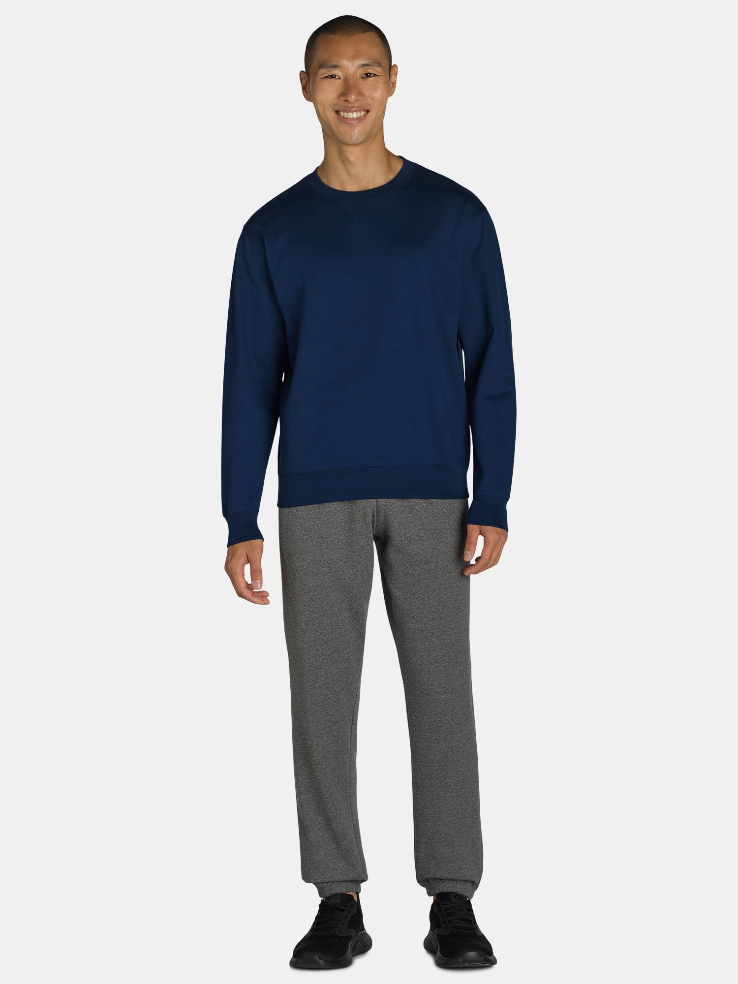Athletic Works Men's & Big Men's Fleece Crewneck Sweatshirt, Sizes XS-3XL