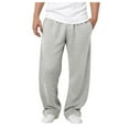 thumbnail image 6 of Mens Work Pants Stretch Men's Fleece Sweatpants Heavyweight Cotton Tapered Joggers Workout Running Sweat Pants with Pockets, 6 of 7