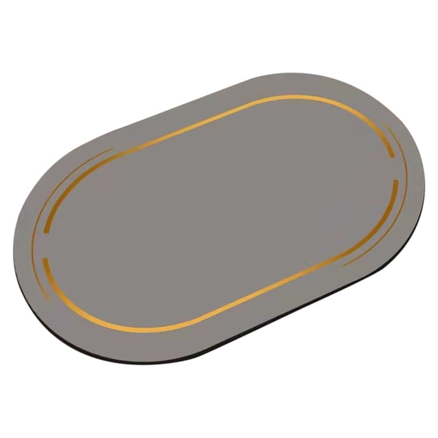 Yhmxh Alfombrillas de baño para baño El lodo de diatomeas para baño absorbe el agua rápidamente y se seca rápidamente. Envuelve firmemente los bordes y proporciona tapetes antideslizantes.
