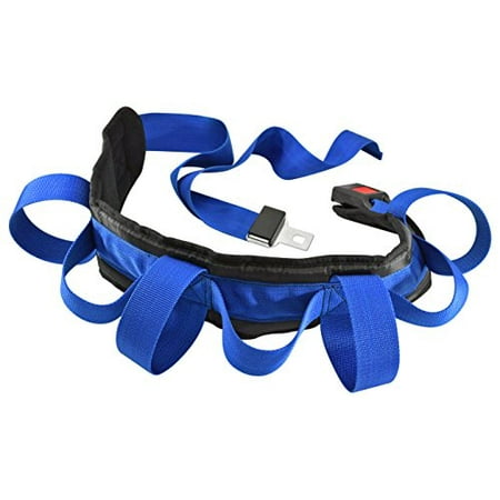 - Secure Padded Transfer Walking Gait Belt with 7 Caregiver Hand Grips & Quick Release Push Button Buckle, 70