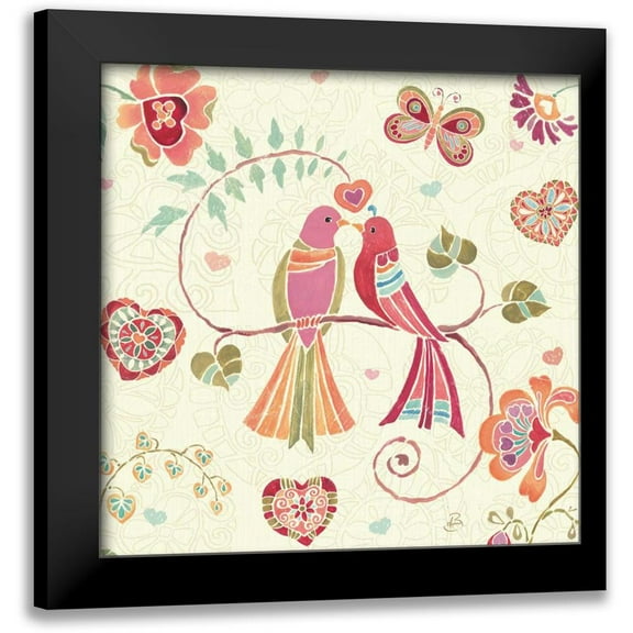 Brissonnet, Daphne 12x12 Black Modern Framed Museum Art Print Titled - Lighthearted II