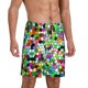 thumbnail image 2 of Balery Colorful Tie Dye Stained Glass Pantalones cortos de pijama de punto de algodón para hombre con cinturilla y bolsillos-Small, 2 of 6