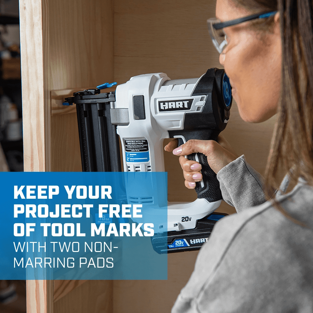 HART 20-Volt 2-inch 18-Gauge Battery-Powered Brad Nailer (Battery Not Included)