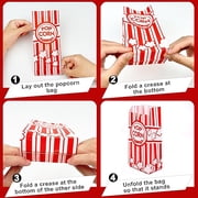 600 Pcs Paper Popcorn Bags, 1 oz Popcorn Bags Individual Servings, Bulk Pop Corn Sleeves for Pop Corn Machine, Movie Night, Cinema, Carnival, Party, Concessions (600)