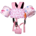 thumbnail image 1 of Chaleco de natación MoKo Kids para niños pequeños de 20 a 50 libras con forma de ballena rosa, 1 of 5
