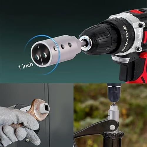 Stainless Steel Trailer Jack Electric Drill Adapter, Heavy Duty Socket Bit for 1 In Jack Drive Shaft, Universal Fit for Top Wind Jacks
