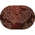thumbnail image 3 of Art Carpet 841864107586 5 ft. Bastille Collection Large Damask Border Woven Round Area Rug, Red, 3 of 4