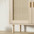 thumbnail image 4 of Buffet en Rotin à 2 Portes avec Étagère, Buffet de Style Ferme Moderne pour Cuisine, Salle à Manger et Entrée (2 Pcs), 4 of 8