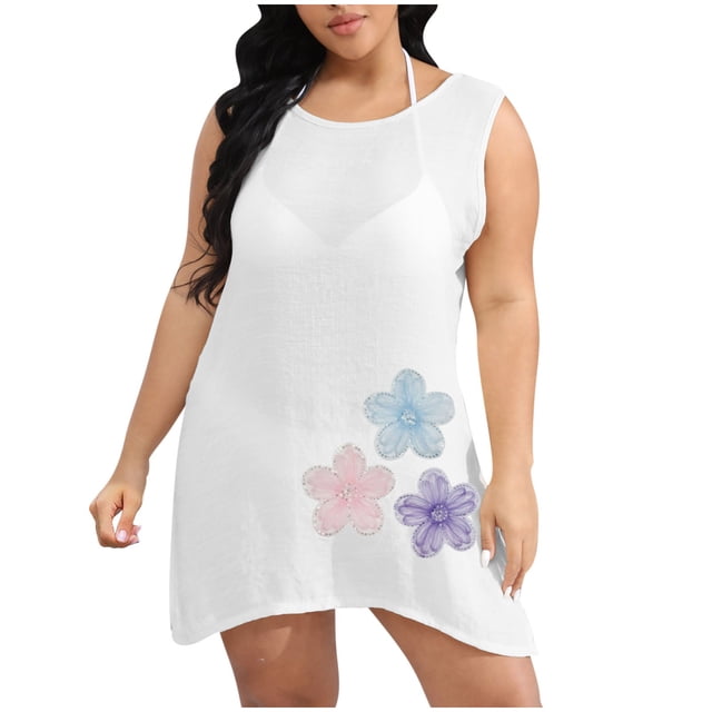 Mujeres Más Tamaño Humo, Nuevo Bordado Lentejuelas Encaje Casual Top para Uso Diario Y de Fiesta, Elástico Cuello Redondo Blusa de Túnica