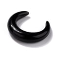 thumbnail image 3 of 10pcs Obsidian Beads No Hole for Wire Wrapped Making Double Horn/Crescent Moon 31x28x6.5mm, 3 of 3