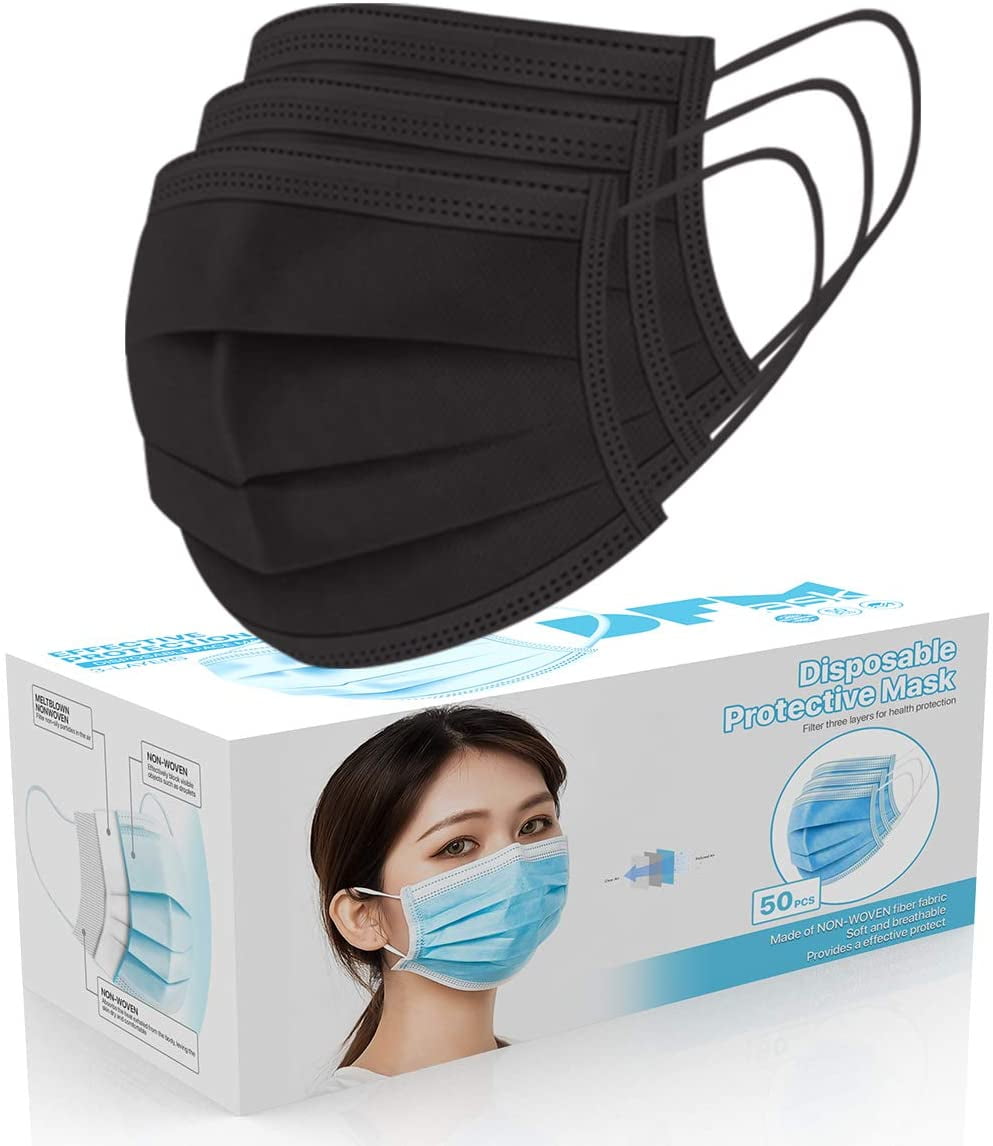 Unisex Personal Health 3-Layer Anti Dust Breathable Face Bandanas Non-Woven Filter Covers for Office,Outdoor,for Women Men