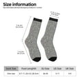 thumbnail image 2 of Honeii Black And White Houndstooth Print Adult Socks,Crew Socks,Casual Calf Socks,Daily Wear Socks for Men & Women, Perfect for Sports, Casual and Everyday Use, 2 of 6
