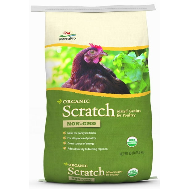 Manna Pro Poultry Organic Scratch Chicken Feed, 30 lbs.