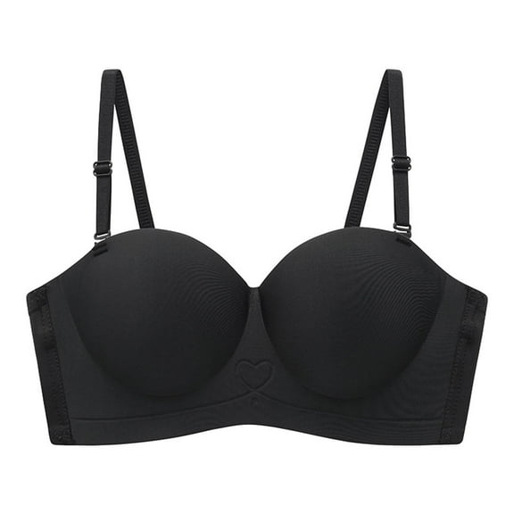 ATOYSOY Everyday Bra Daily Breathable Push Up Underwear Seamless Workout Girls Teens Smoothing Comfy Bra Black
