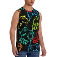 thumbnail image 2 of Bixox Men's Play Game Start Printed Shirt Sleeveless Fitness Tank Top-X-Large, 2 of 7