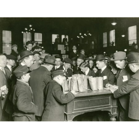 Trading at the Cash Tables Wheat Pit, Chicago, 1931 Print Wall Art By American