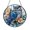 Acrylic 3.5 Inch, variant on Beautiful Indigo Tawny Owl and Spring Flowers Glass Suncatcher Glass
