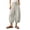 Light Gray #024, variant on Linen Barrel Pants Women Plus Size Wide Leg Gauze Ruffle Trouser Casual Summer Baggy Boho Beach Vacation Pants, L