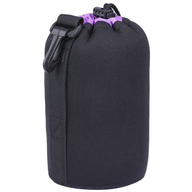 Suave Neopreno Funda para Lente Cámara SLR Protectora A Prueba Golpes Con Cordón