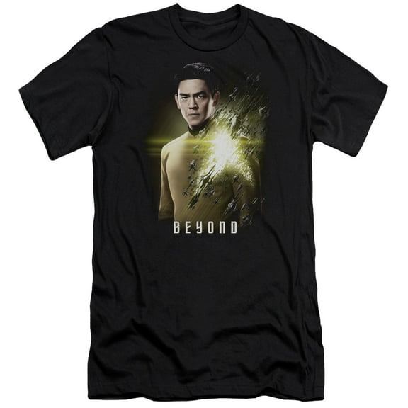 Star Trek Beyond Sulu Poster Adult 30/1 T-Shirt Black